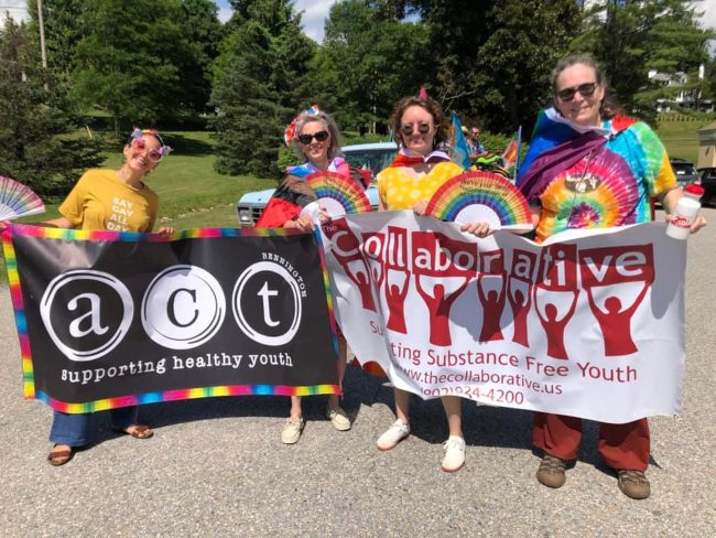 The Collaborative at Pride Parade The Collaborative's staff carrying banners for the Pride parade